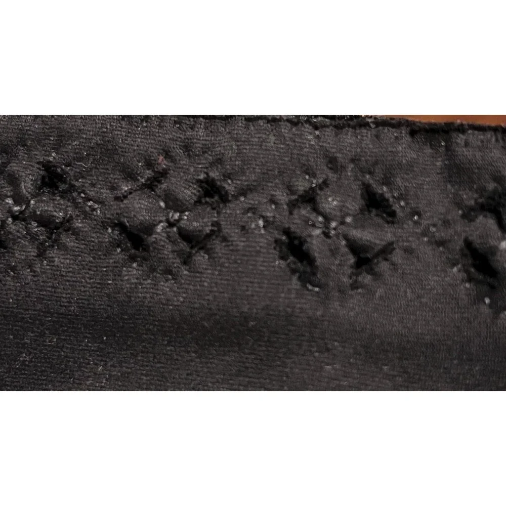 Title:Vintage 1950s Black Mid-Length Dress Gloves - French Knot Detail (12